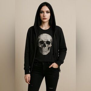 Level 99 Women’s Black Low Rise Skinny Jeans 27 | Distressed Goth Grunge Moto